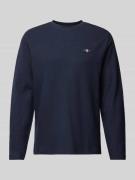 Gant Sweatshirt mit Label-Stitching in Marine, Größe S