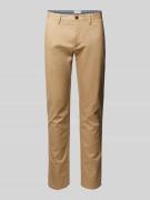 Gant Slim Fit Chino mit Eingrifftaschen in Beige, Größe 31/32