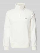 Gant Sweatshirt mit Label-Stitching in Offwhite, Größe 4XL