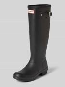 Hunter Gummistiefel mit Label-Badge in Black, Größe 36