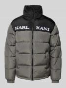 KARL KANI Steppjacke mit Label-Stitching in Anthrazit, Größe L