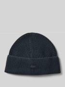 Lacoste Beanie mit Logo-Badge in Black, Größe 1