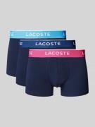 Lacoste Trunks mit Label-Bund in Dunkelblau, Größe L