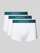 Lacoste Trunks mit Label-Bund in Weiss, Größe L