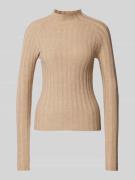 Mango Strickpullover mit Turtleneck Modell 'FLURRY' in Beige, Größe L