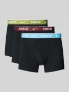 Nike Trunks mit elastischem Logo-Bund im 3er-Pack in Bordeaux, Größe L