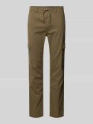 Pepe Jeans Slim Fit Cargohose mit Kordelzug Modell 'Gymdigo' in Oliv, ...