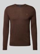 POLO RALPH LAUREN Slim Fit Strickpullover aus reiner Wolle in Dunkelbr...