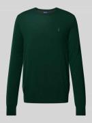 POLO RALPH LAUREN Strickpullover aus Lanawolle mit Rundhalsausschnitt ...