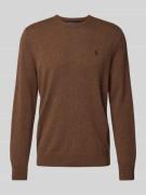 POLO RALPH LAUREN Strickpullover aus Lanawolle mit Rundhalsausschnitt ...