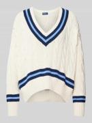 POLO RALPH LAUREN Strickpullover mit Zopfmuster Modell 'CRICKET' in Ec...