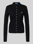 POLO RALPH LAUREN Slim Fit Poloshirt mit Label-Stitching in Black, Grö...