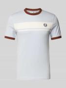 SERGIO TACCHINI T-Shirt mit Logo-Stitching Modell 'MASTER' in Hellblau...