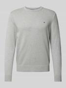 Tommy Hilfiger Strickpullover mit Logo-Stitching Modell 'PIMA' in Hell...