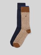 Tommy Hilfiger Socken mit Logo-Detail im 2er-Pack in Camel, Größe 39-4...