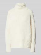 Tommy Hilfiger Strickpullover mit Stehkragen in Offwhite, Größe L