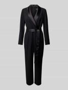 Adrianna Papell Jumpsuit mit Schalkragen in Black, Größe 42