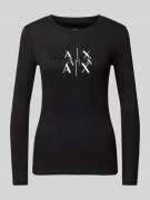 ARMANI EXCHANGE Longsleeve mit Rundhalsausschnitt in Black, Größe S