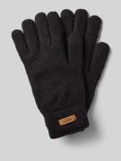 Barts Handschuhe mit Label-Patch Modell 'Witzia' in Black, Größe 1