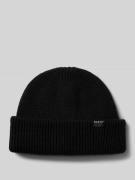 Barts Beanie mit Label-Detail Modell 'FEODORE' in Black, Größe 1