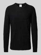 CK Calvin Klein Strickpullover mit Strukturmuster in Black, Größe L