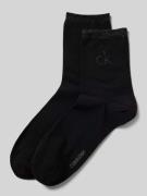 CK Calvin Klein Socken mit Label-Print im 2er-Pack in Black, Größe 35-...