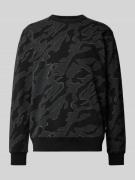 G-Star Raw Sweatshirt mit Label-Stitching in Black, Größe L