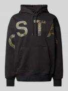 G-Star Raw Hoodie mit Label-Patches Modell 'Embro' in Black, Größe L