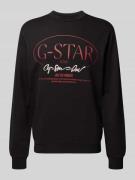 G-Star Raw Sweatshirt mit Label-Print in Black, Größe L