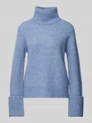 Selected Femme Strickpullover mit Stehkragen Modell 'SIA' in Hellblau,...