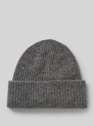 Selected Femme Beanie mit breiter Krempe Modell 'MALINE' in Dunkelgrau...