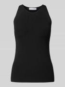 Selected Femme Tanktop in Ripp-Optik Modell 'MARWA' in Black, Größe L