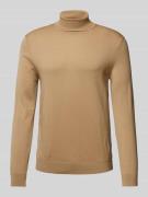 SELECTED HOMME Strickpullover aus Lanawolle Modell 'TRAY' in Camel, Gr...