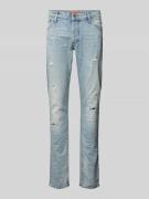 Jack & Jones Slim Fit Jeans im 5-Pocket-Design Modell 'GLENN' in Hellb...