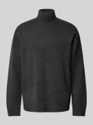 Jack & Jones Strickpullover mit Turtleneck in Dunkelgrau Melange, Größ...