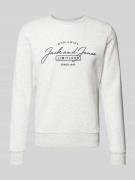 Jack & Jones Sweatshirt mit Label-Print Modell 'FERRIS' in Offwhite Me...