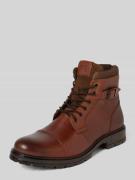 Jack & Jones Lederboots mit Dornschließe Modell 'DEXTER' in Cognac, Gr...