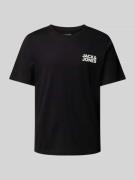 Jack & Jones T-Shirt mit Label-Print Modell 'ECORP' in Black, Größe M