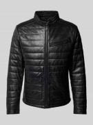 Strellson Lederjacke mit Steppnähten Modell 'WILLEN' in Black, Größe 5...