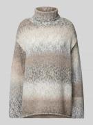 Milano Italy Oversized Strickpullover mit Rollkragen in Offwhite, Größ...