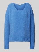 Milano Italy Oversized Strickpullover mit gerippten Abschlüssen in Hel...