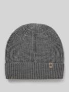 Roeckl Beanie mit Label-Detail Modell 'Pure Merino' in Mittelgrau Mela...