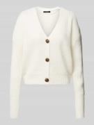 Vero Moda Regular Fit Strickjacke mit V-Ausschnitt Modell 'LEA' in Wei...