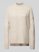 Vero Moda Oversized Strickpullover mit Stehkragen Modell 'LEFILE' in B...