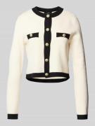 Vero Moda Strickjacke mit Rundhalsausschnitt Modell 'Saba' in Offwhite...