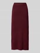 Vero Moda Midi-Strickrock mit Gehschlitz Modell 'WHITNEY' in Bordeaux,...