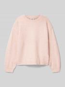 Only Comfort Fit Strickpullover in Melange Modell 'SHELDO' in Rosa, Gr...