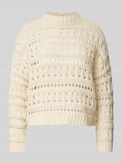 Only Pullover mit Lochmuster Modell 'LEAH' in Offwhite Melange, Größe ...