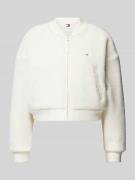 Tommy Jeans Jacke mit Teddyfell in Offwhite, Größe L