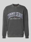 Tommy Jeans Relaxed Fit Sweatshirt mit Label-Stitching in Black, Größe...